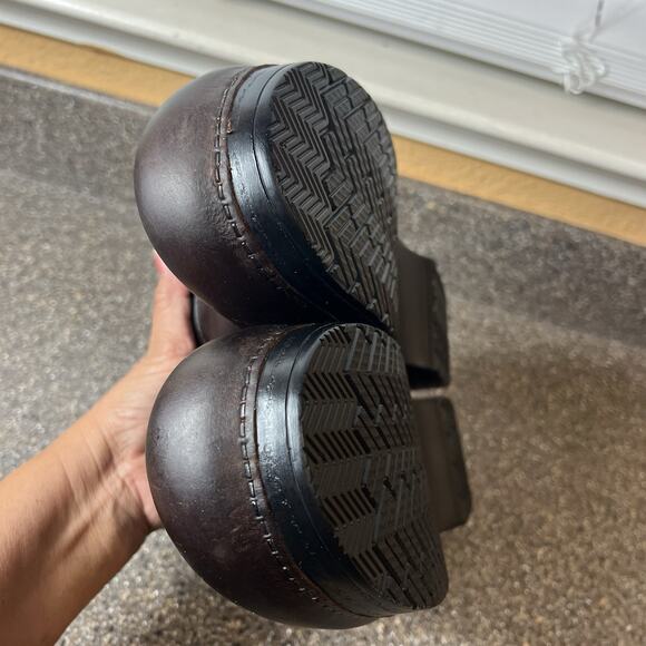 Dansko Brown Leather Clogs/Mule Men EU 47 US 13.5-14 Slip On Comfort Work Casual - Picture 7 of 11